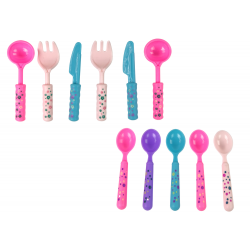 Teáskészlet Csésze Tányér Evőeszköz Tál Lila