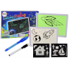 Kétoldalas Magic Board Glowing Painting Tablet 2 az 1-ben Rajzoljon és világítson