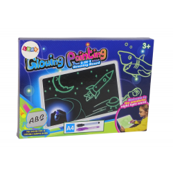 Kétoldalas Magic Board Glowing Painting Tablet 2 az 1-ben Rajzoljon és világítson