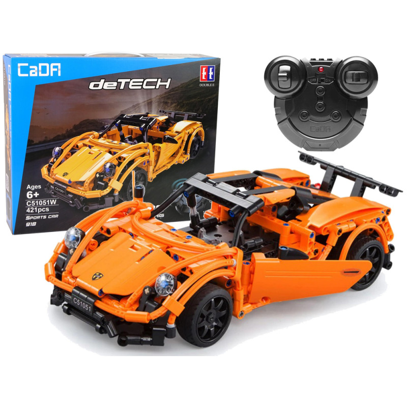 Építőelemek Porsche Orange Sports Car 421 Elements