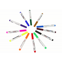 Magic Watercolor Markers 12 szín Vízre való festéshez, száraz törölhető táblákhoz