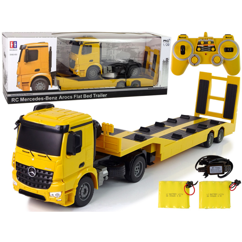 Nagy teherautó R/C pótkocsi Mercedes Arocs Yellow 1:20 Hossz 103 cm