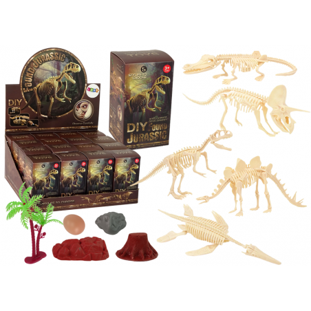 Régészeti dinoszaurusz-csontváz összeszerelhető 5 féle készlet