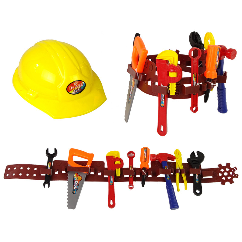 Barkácskészlet öv szerszámokkal, sisakkulccsal