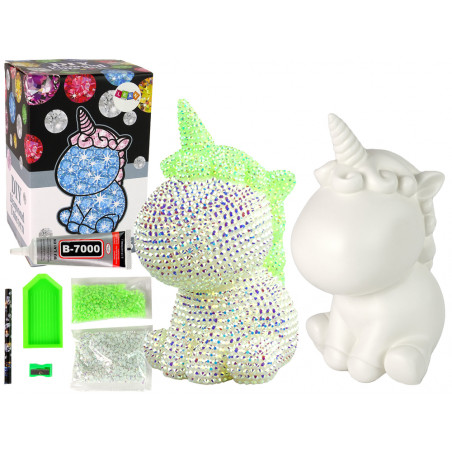 Kreatív Unicorn Kit DIY Diamonds Crystals Green