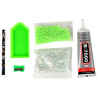 Kreatív Unicorn Kit DIY Diamonds Crystals Green