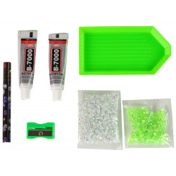 DIY gyémánt kreatív készlet fehér rénszarvas 3D