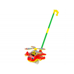 Plane Pusher Bell Stick Pilot Red