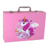 Nagy művészi készlet egy 145 részes bőröndben, Pink Unicorn