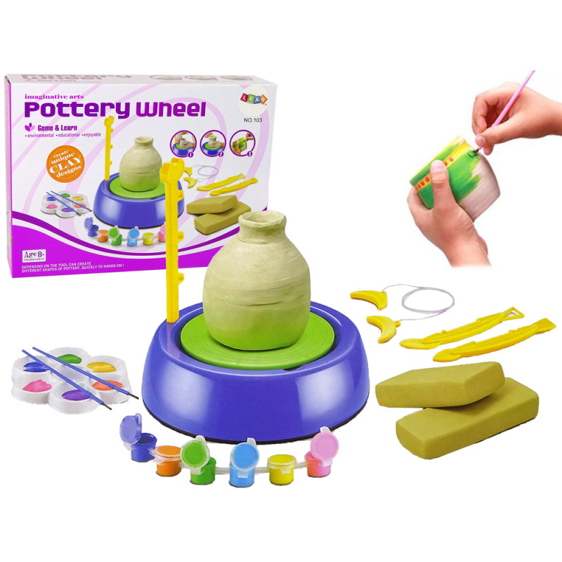 DIY Potter's Wheel Kit agyag műanyag festékek