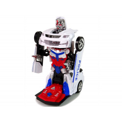 Rendőrautó 2 az 1-ben Transformers Hangok Lövések Fények