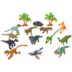 Állatok dinoszaurusz figurák készlet 12db. Tartozékok csőben