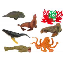 Marine Animals Fish Large Set Figurák és Kiegészítők 24 db.