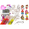 Ólomüveg festés medálok Fusing Paint Princess 6 db.