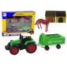 Farm Set Traktor Utánfutó Ló 1:64