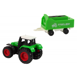 Farm Set Traktor Utánfutó Ló 1:64