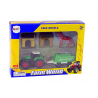 Farm Set Traktor Utánfutó Ló 1:64