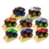 Resorak Monster Truck Pull Back drive Gumi gumiabroncsok Fém karosszéria + Fejlődő rámpa