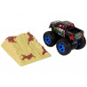 Resorak Monster Truck Pull Back drive Gumi gumiabroncsok Fém karosszéria + Fejlődő rámpa