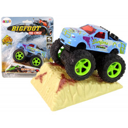 Resorak Monster Truck Pull Back drive Gumi gumiabroncsok Fém karosszéria + Fejlődő rámpa