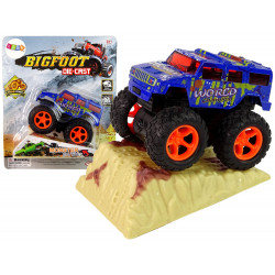 Resorak Monster Truck Pull Back drive Gumi gumiabroncsok Fém karosszéria + Fejlődő rámpa