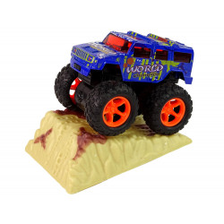 Resorak Monster Truck Pull Back drive Gumi gumiabroncsok Fém karosszéria + Fejlődő rámpa