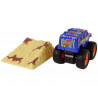 Resorak Monster Truck Pull Back drive Gumi gumiabroncsok Fém karosszéria + Fejlődő rámpa