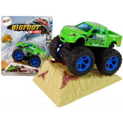 Resorak Monster Truck Pull Back drive Gumi gumiabroncsok Fém karosszéria + Fejlődő rámpa
