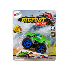 Resorak Monster Truck Pull Back drive Gumi gumiabroncsok Fém karosszéria + Fejlődő rámpa