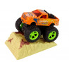 Resorak Monster Truck Pull Back drive Gumi gumiabroncsok Fém karosszéria + Fejlődő rámpa