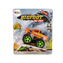 Resorak Monster Truck Pull Back drive Gumi gumiabroncsok Fém karosszéria + Fejlődő rámpa