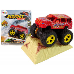 Resorak Monster Truck Pull Back drive Gumi gumiabroncsok Fém karosszéria + Fejlődő rámpa