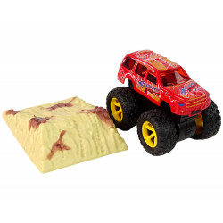 Resorak Monster Truck Pull Back drive Gumi gumiabroncsok Fém karosszéria + Fejlődő rámpa