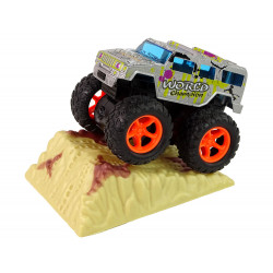 Resorak Monster Truck Pull Back drive Gumi gumiabroncsok Fém karosszéria + Fejlődő rámpa