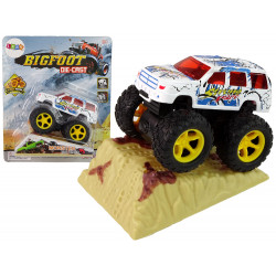Resorak Monster Truck Pull Back drive Gumi gumiabroncsok Fém karosszéria + Fejlődő rámpa