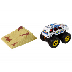 Resorak Monster Truck Pull Back drive Gumi gumiabroncsok Fém karosszéria + Fejlődő rámpa