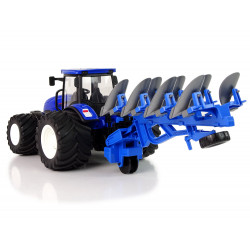 Távirányítós traktor 1:24 Blue Plough Metal