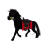 Velvet Figure Black Horse Red Sadle