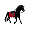 Velvet Figure Black Horse Red Sadle