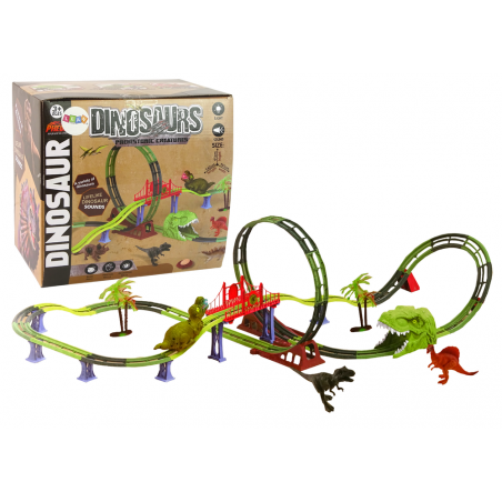 Dinoszaurusz vasúti pálya hangfénytartozékok