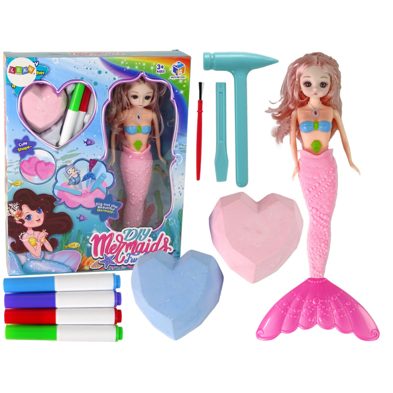 DIY Mermaid Pink Treasures Excavation Kit