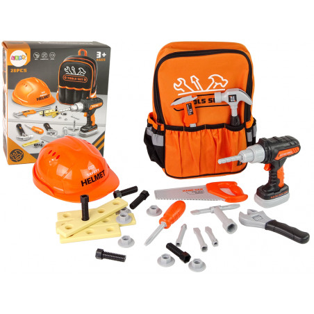 Barkácskészlet hátizsák Helmet Tools narancs színben