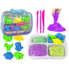 Magic Kinetic Sand 3 pasztell színben + Dinosaurs formák