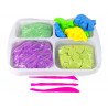 Magic Kinetic Sand 3 pasztell színben + Dinosaurs formák