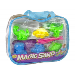 Magic Kinetic Sand 3 pasztell színben + Dinosaurs formák