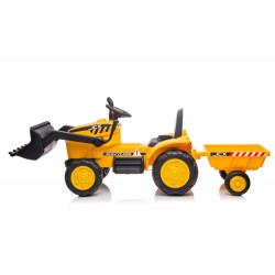 Akkumulátoros traktor pótkocsival S617 sárga