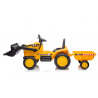 Akkumulátoros traktor pótkocsival S617 sárga