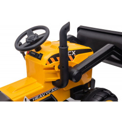 Akkumulátoros traktor pótkocsival S617 sárga