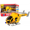 Mentőhelikopter sárga hangfényű propellerek