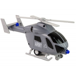 Katonai helikopter szürke hangfényszóró propellerek